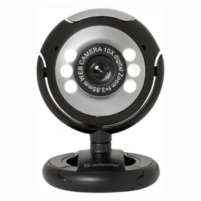 Defender Webkamera C-110, 0.3 Mpix, USB 2.0, schwarz-grau, für Notebook/LCD
